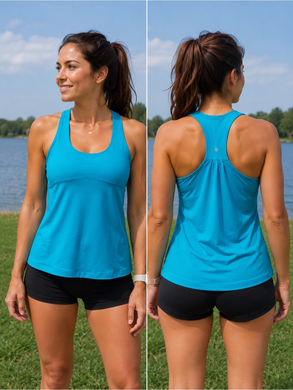 Lululemon Women's Racerback Tank Top Bright Teal Size Small